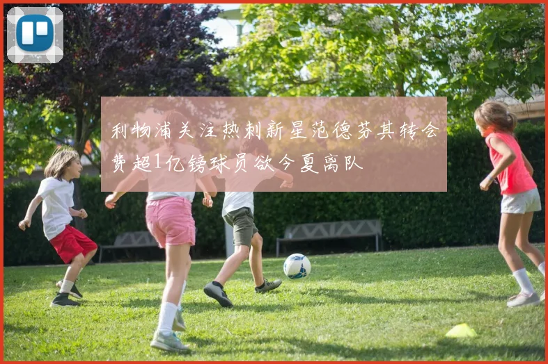 利物浦关注热刺新星范德芬其转会费超1亿镑球员欲今夏离队